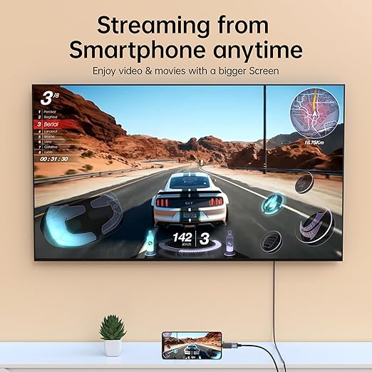 USB 3.0 to HDMI Cable 5Ft, 1080P 60Hz 5Gbps High Speed Cable for Connecting Laptop/PC/PS5/Xbox/Switch to TV/Monitor/Projector, Screen Mirroring and Display Extension (USB to HDMI)