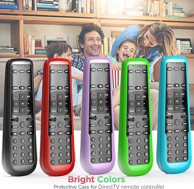 3PACK Case for DirecTV Remote, Cover for AT&T TV Now Receiver C71KW / RC82V Voice Remote Control Skin Sleeve Purple Blue Red