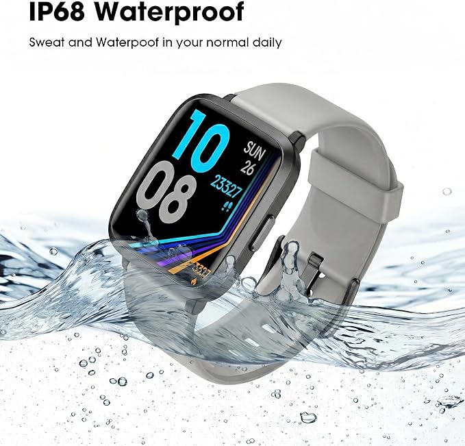 Fitness Tracker, Fitness Watch with Blood Oxygen, Heart Rate Monitor, Steps Calories Counter, Sleep Monitor, Pedometer IP68 Waterproof, Smart Watch for Android iPhones