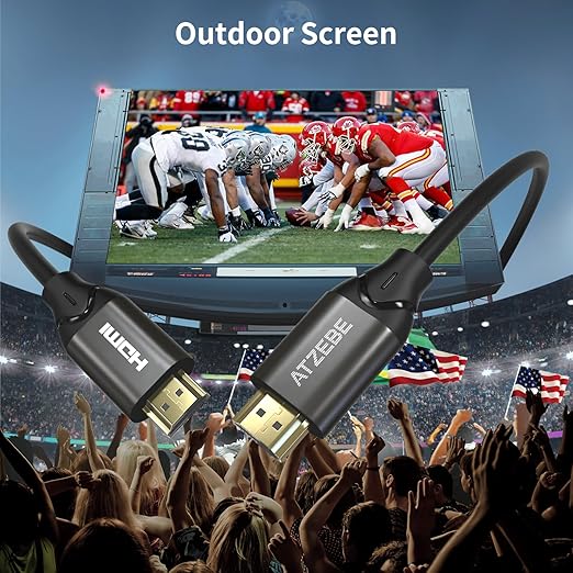 HDMI Cable 15 FT 4K@60Hz,18Gbps Ultra High Speed HDMI 2.0 Cable, HDR, Dolby Vision, HDCP2.2, ARC, 3D, Slim and Flexible,for PS5,Xbox, TV, Laptop, Monitor
