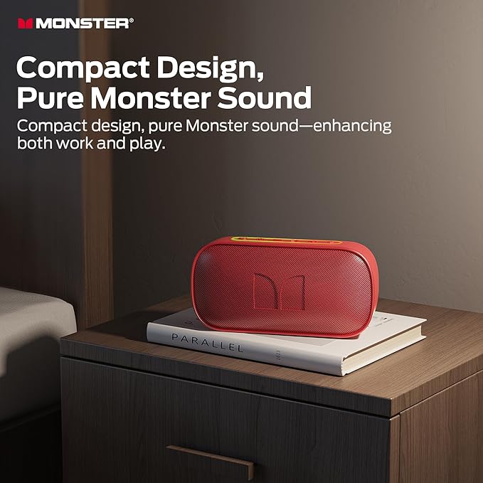 Monster S150 Speaker, Strong Bluetooth 5.4, IPX7 Waterproof Wireless Speaker, Support Sulti-Channel Connection, HD Hands-Free Calling, Compact Design Bluetooth Speakers