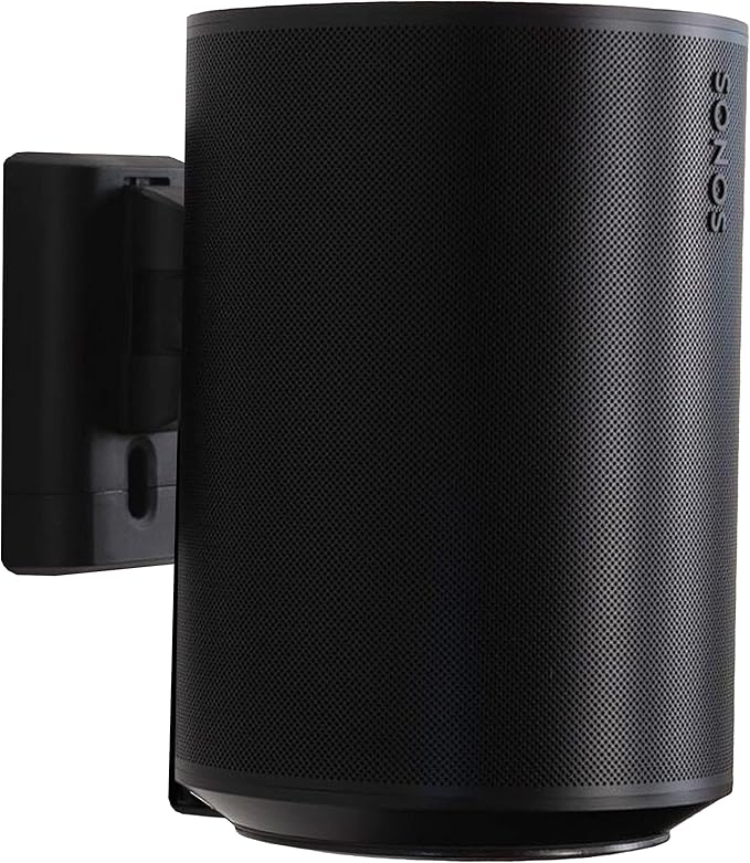 Sanus Speaker Wall Mounts for Sonos Era 100™ Pair - Swivel & Tilt Speaker Mount with Easy 15-Minute Install - Black, 2-Pack