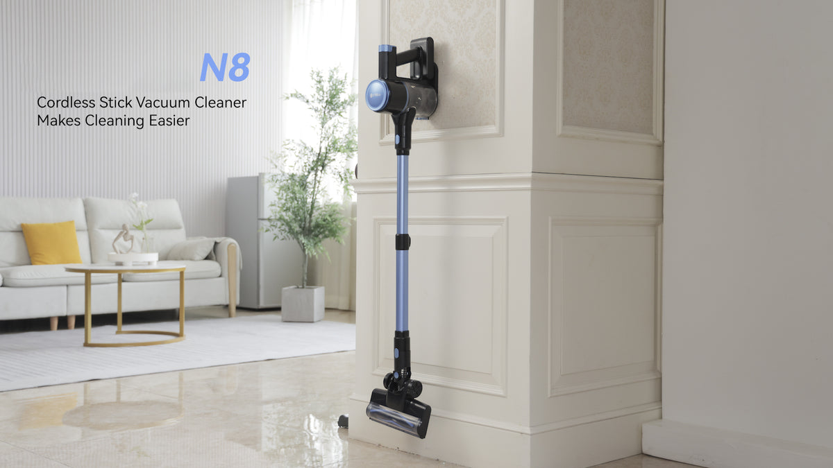 N8 Cordless Vacuum Cleaner,Lightweight Stick Vacuum with Powerful Suction,2200mAh Battery,40 Mins Runtime,Self-Standing, Rechargeable Vacuum Cleaners for Home Hardwood Floor Carpet - Image 8