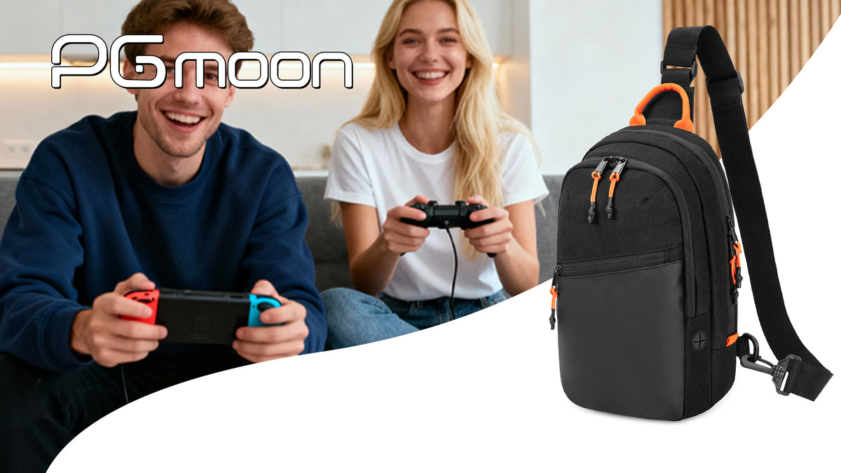 PGmoon Sling Bag Compatible with Nintendo Switch/Switch 2/Steam Deck