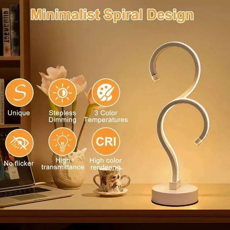 Creative Double Question Mark Elegant White Desktop Lamp, USB Power Supply - Three Color Lighting, Suitable For Bedroom - Image 6