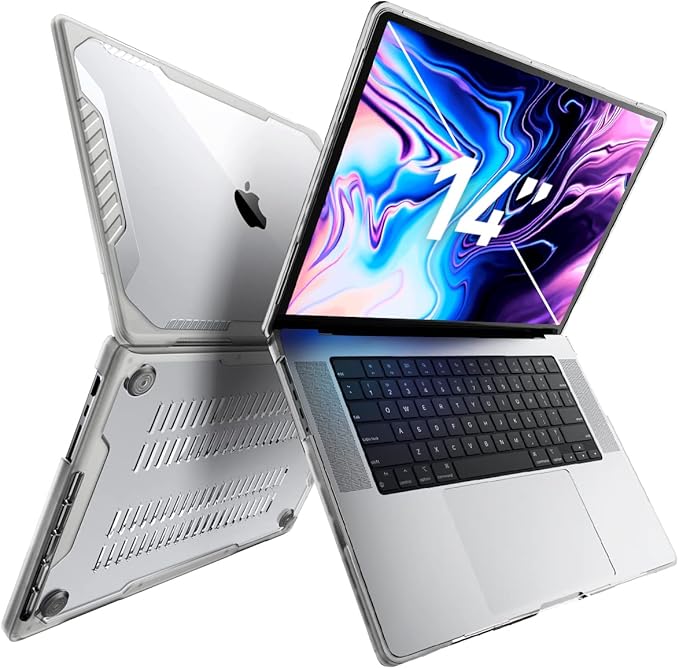 SUPCASE Unicorn Beetle MacBook Pro 14 inch rugged hard shell protective cover clear M5 M4 M3 M2 M1
