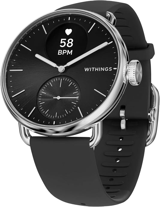 WITHINGS ScanWatch 2 hybrid smart watch analog design heart rate GPS 30-day battery life fitness tracker