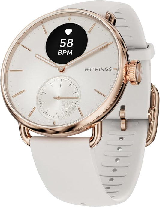 WITHINGS ScanWatch 2 hybrid smartwatch with heart rate GPS and 30-day battery life for Android and iPhone