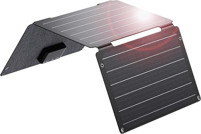 BigBlue 30W solar panel charger USB-A USB-C DC ports fast charging foldable portable outdoor 2026