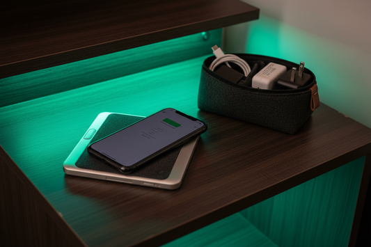 Compact foldable wireless charger for travel and everyday tech