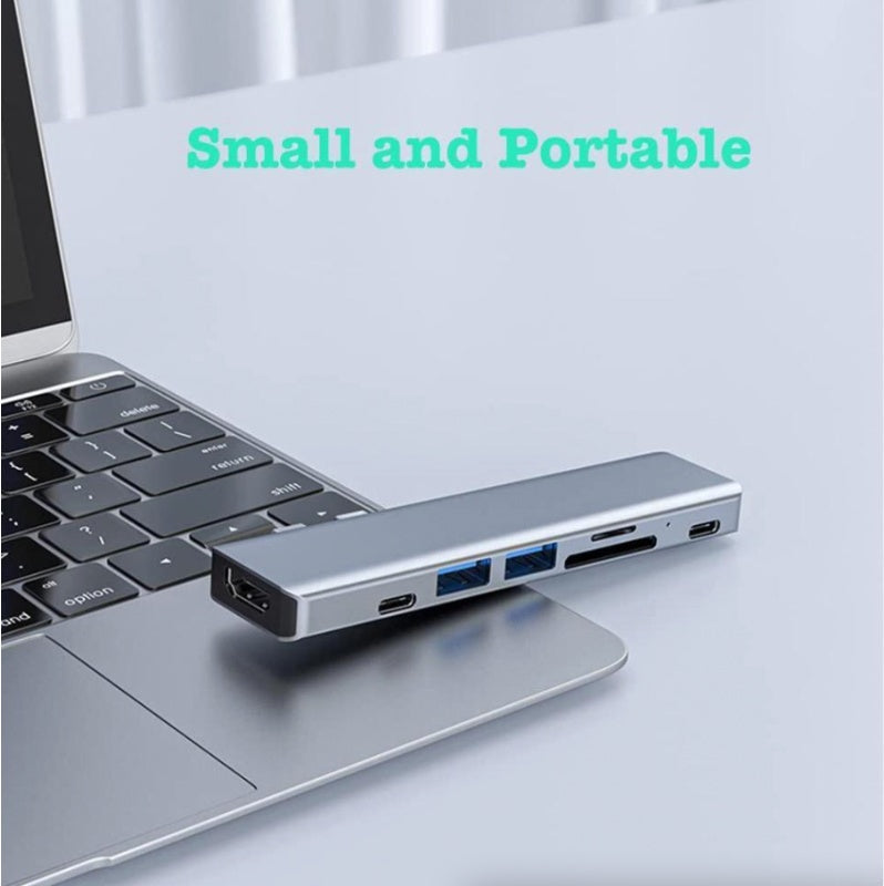 5-in-1 USB-C Hub for MacBook Pro & Air – 4K HDMI, USB 3.0, SD Card, 100W PD