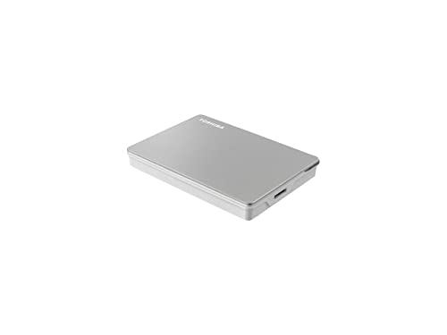 Toshiba Canvio Flex 2TB Portable External Hard Drive USB-C USB 3.0, Silver for PC, Mac, & Tablet - HDTX120XSCAA