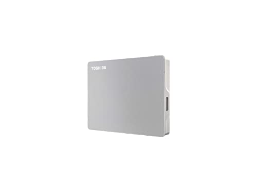 Toshiba Canvio Flex 2TB Portable External Hard Drive USB-C USB 3.0, Silver for PC, Mac, & Tablet - HDTX120XSCAA
