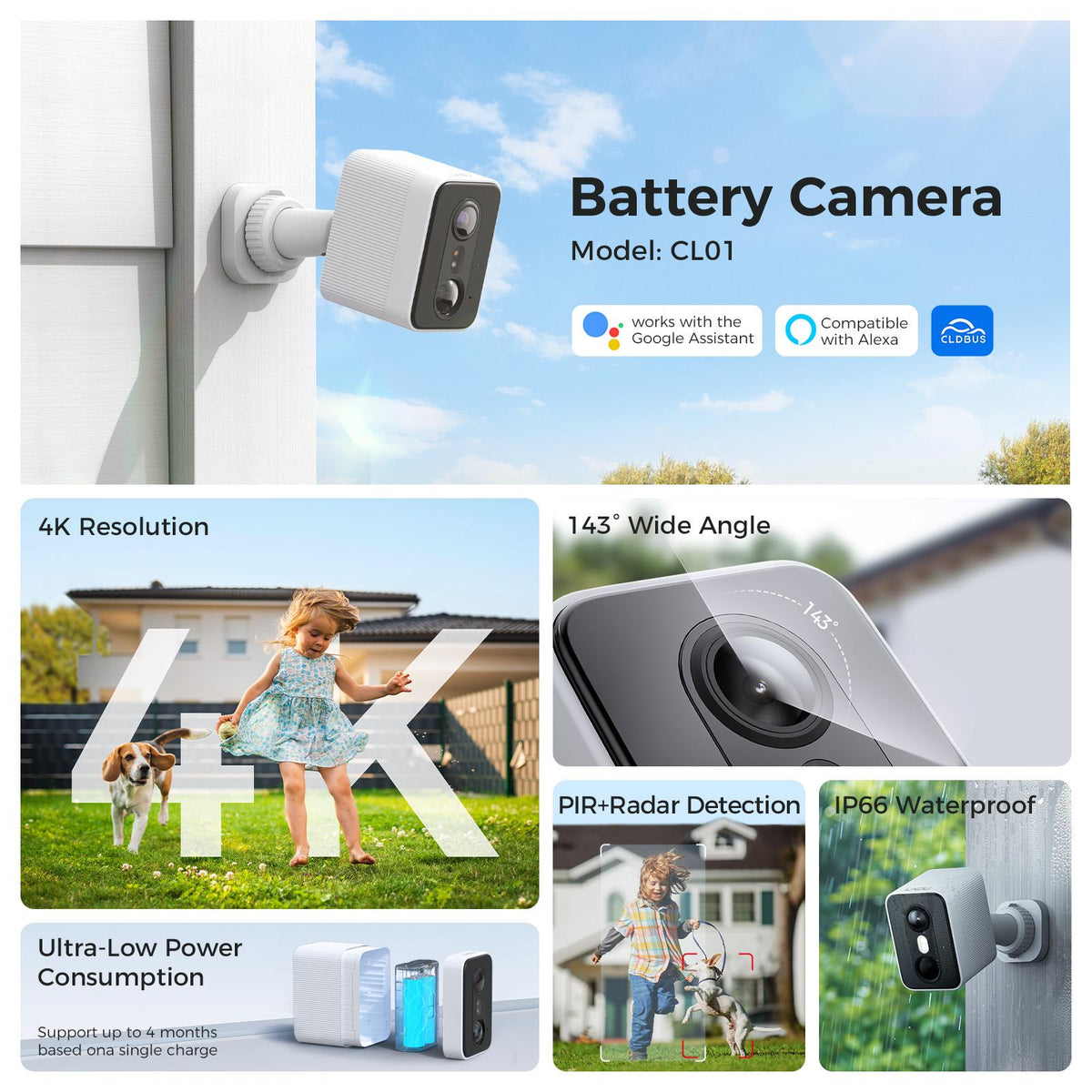 4K Wireless Security Camera | 143° Wide Angle, Night Vision & Human Detection - Image 7