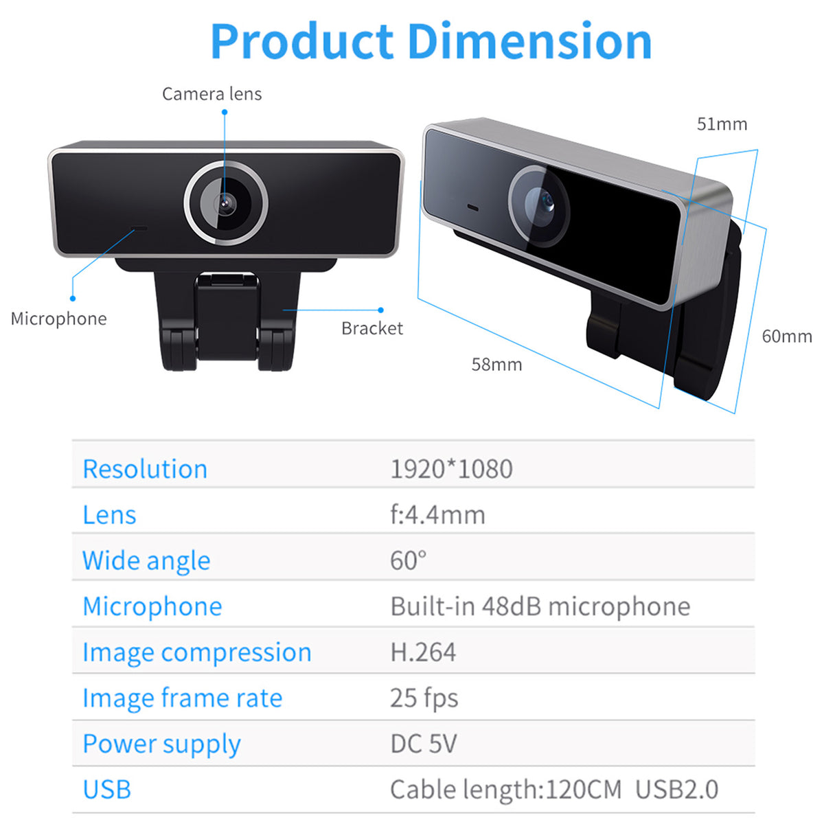 FHD 1080P Webcam with Autofocus, Built-in Microphone & Rotatable Clip - Image 4