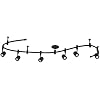 Catalina Lighting 21903-000 Transitional 6-Light Integrated LED Flex Track Ceiling Light, Bulbs Included 96", Oil Rubbed Bronze, Black