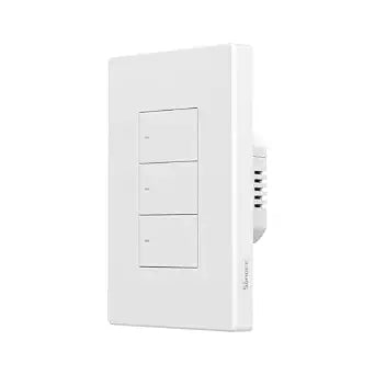 SONOFF Matter Smart Light Switch, 2.4GHz WiFi Light Switch, Neutral Wire Required Interruptor Inteligente, Smart Life Light Switch Compatible with Alexa and Google Home, 3 Gang M5-3C-120W