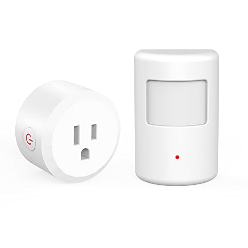 SEHOMY 2 Pack Outlet with Motion Sensor for Bathroom no Wire, Control Light