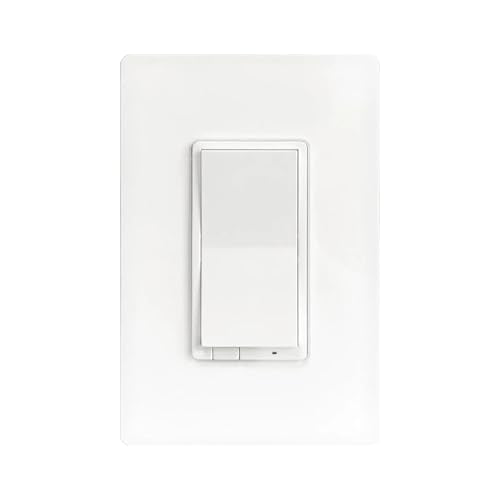 HALO Pure Smart Wi-Fi Dimmer Switch for Traditional Non Smart Dimmable Lights, 120V Hardwired Single Pole 3-Way Compatible with Alexa Google Assistant Voice Control - SWW-DIM-WH