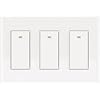 Smart Switch 3 Gang Alexa Smart Switch, 2.4Ghz in-Wall Smart Switch WiFi Light Switch Compatible with Alexa and Google Assistant, Neutral Wire Needed, No hub Required (Smart Switch 3 Gang(Button))