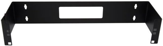 StarTech.com 2U Hinged Wall Mount Patch Panel Bracket - 6 inch Deep - 19" Patch Panel Swing Rack for Shallow Network Equipment- 22lbs (WALLMOUNTH2), Black