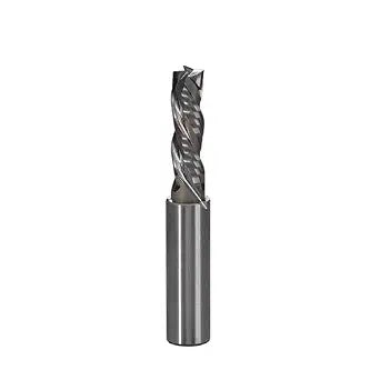 BETOP 3/8" Compression 3-Flutes Spiral Router Bit, Carbide Router Bit 3/8" Diameter, 1-1/8" Cutting Length with 1/2" Shank, CNC Bits