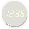 mooas Crayon Mini Digital LED Wall Clock, Nightlight (Cream)