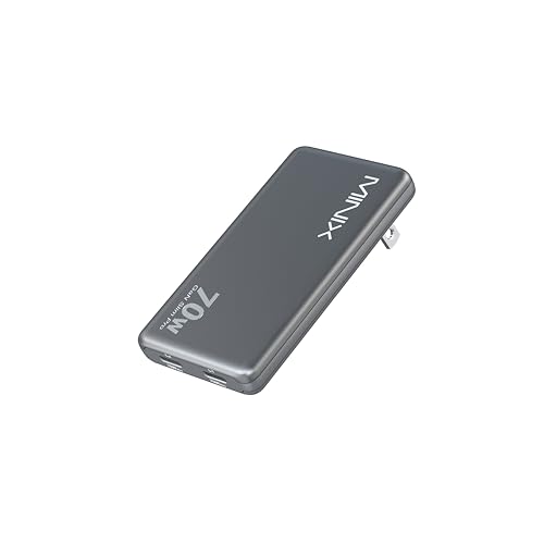 MINIX 70W Flat USB C Wall Charger, Slim Foldable Dua | Charging & Powe - Image 2