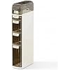 Slim Bathroom Storage Cabinet with Drawers, Narrow Rolling Storage Organizer with Wheels, Waterproof Space-Saving Cabinet, No Assembly (5-Tier, 38.2" H)