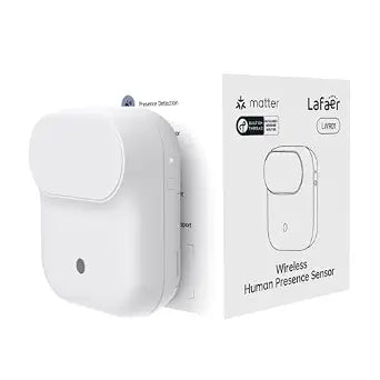 Wireless Human Presence Sensor LWR01, mmWave Radar, Occupancy & Motion Sensor, Battery-Powered, IPX3 Water Resistant, Matter Over Thread, Requires Thread-Compatible Smart Home Hub/Router