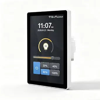 LANBON L10 Smart Dimmer Switch with 4.5" LCD Touch Screen, 1-Gang Wi-Fi Light Dimmer, Scene Presets, Energy Monitoring, Smart Living App, Alexa & Google Home, Neutral Wire Required, L10-HDU