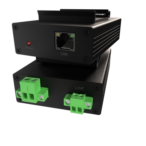 DIN-Rail Mount Ethernet Extender & Converter Kit, Over 2-Wire, 1000m 3280ft