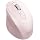 INFINMIND Wireless Bluetooth Mouse, Multi Device (BT1/BT2 + 2.4G USB) Mouse for Laptop, iPad & Mac, 4-Way Scroll with Side Buttons, Silent Click Ergonomic Offce Mouse, Adjustable DPI（Pink）