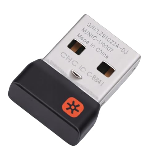 Zopsc USB Dongle Receiver, Wireless Dongle for Keyboard Mouse Combo with 2.4G Connection, Compact Size for PC Desktop Laptop up to 10m Range