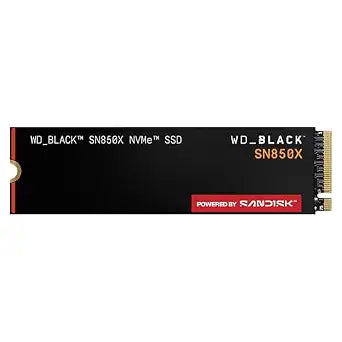 WD_BLACK SN850X 1TB NVMe SSD - M.2 2280, Up to 7,300 MB/s Read speeds, Up to 6,300 MB/s write speeds, Gaming Expansion, High Performance Internal Solid State Drive - WDS100T2X0E