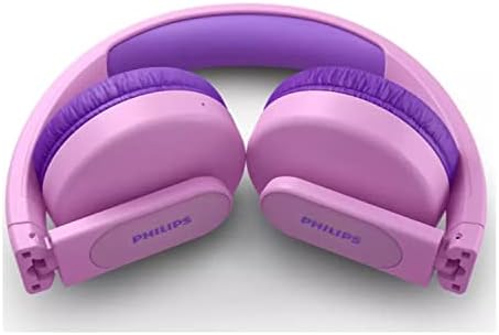 PHILIPS K4206 Kids Wireless On-Ear Headphones, Bluetooth + Cable Connection, 85dB Limit for Safer Hearing, Built-in Mic, 28 Hours Play time, Parental Controls via Headphones, pink
