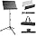 Portable Sheet Music Stand - 2 in 1 Dual-Use Folding Music Stand & Desktop Book Stand with Carrying Bag, Tri-fold Panel Metal Holder Adjustable Height with Music Sheet Clip Holder