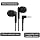 Maeline Bulk Earbuds with 3.5 mm Headphone Plug - 100 Pack Wholesale Bundle - Jet Black