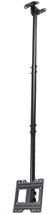 Monoprice Specialty Ceiling Mounted TV Wall Mount Bracket Extra Long Extension Range to 62.6" for 23" to 43" TVs up to 110lbs, Max VESA 200x200