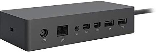 Microsoft 1661 Docking Station - Tablet, Surface Pro 3, Surface Pro 4 Surface Book, Black W/90W power adapter(Renewed)