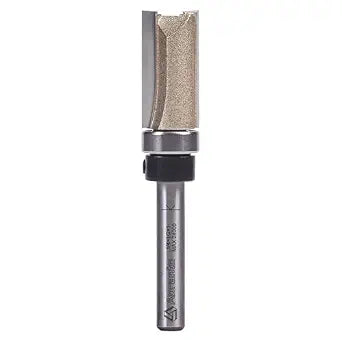 Top Bearing Flush Trim Router Bits 1/4" Shank, 1/2" Cut Diameter, 1" Cut Length, Useful for Template/Pattern Routing of Parts, Joints, Internal Cuts