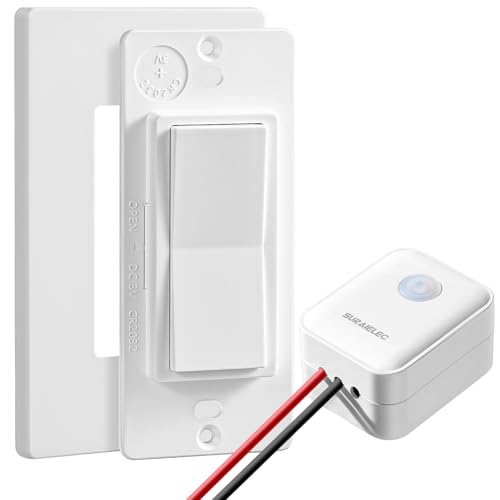SURAIELEC Wireless Light Switch Receiver Kit, No Neutral Wire for Old Homes