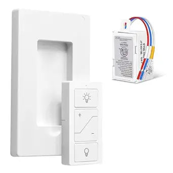 Wireless Dimmer Switch, Remote Light Switch and Receiver kit, Compatible with Alexa Voice Control, Smart Wall Switch Lighting Fixture for Ceiling Lights Pendant Lamps, Support 2.4G&5G