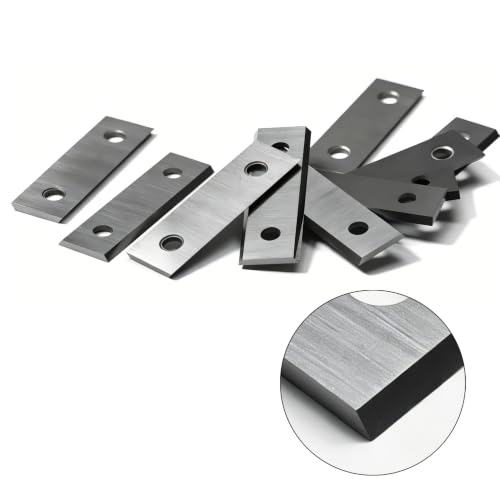40mm Square Carbide Inserts Blades Cutters Replaceable Knives 40×12×1.5mm-35° for Flush Trim Router Bit or Woodworking Spiral/Helical Planer Cutter Head 10pcs