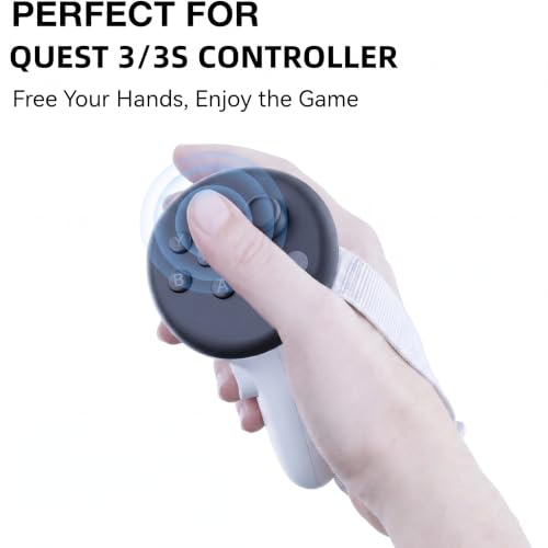 APEXINNO Controller Grips for Meta Quest 3/Quest 3S-Non-Slip Handle Covers with Adjustable Soft Hand Straps, Secure Fit for Small & Medium Hands, Not Compatible with Official Charging Dock