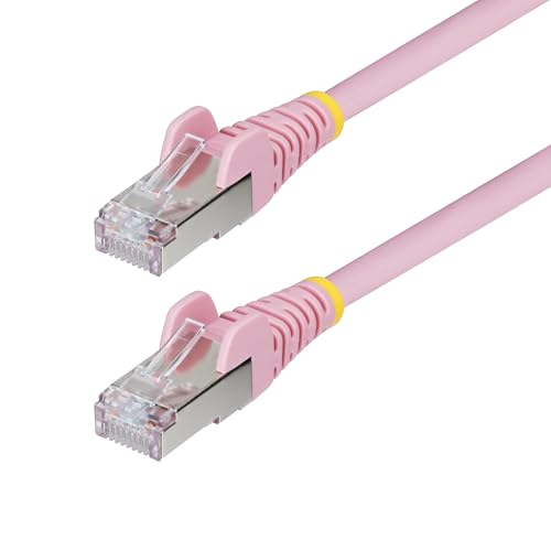 StarTech 10ft Cat6a Snagless Ethernet Cable, S/FTP, 100W PoE++, LSZH, Pink