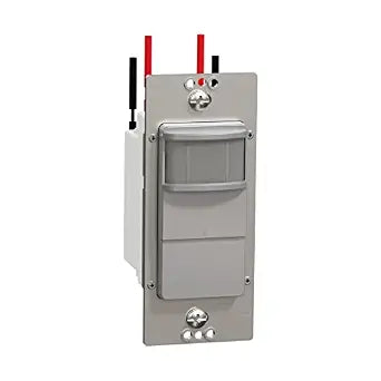 Square D by Schneider Electric Square D X Series PIR Motion Occupancy/Vacancy Sensor Light Switch, 10 Amp, Matte Gray (SQR73101GY)