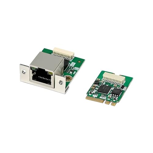 M.2 A+E Key to 2.5G Ethernet Adapter - NIC with Intel I226V, 100/1000/2500 Mbps RJ45 Stable Connection Cable Length 20cm, Compatible with OpenWRT | Windows | Linux | Server | PC | SBC (A+E with Screw)