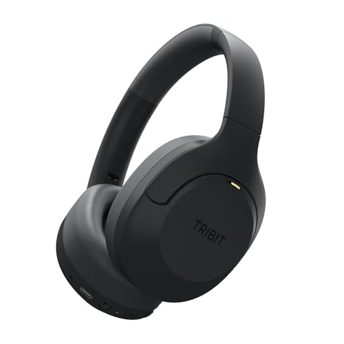 Tribit QuietPlus 81 Wireless Over-Ear Headphones, 110H Playtime, Black