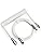 Braided Keyboard Cables 1.5m Coiled Type-C to USB A with Detachable Aviator Connector.for Gaming Keyboard/Tablet (White)